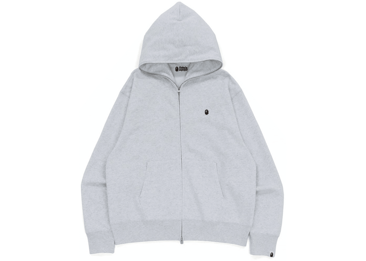 BAPE Ape Head One Point Relaxed Fit Full Zip Hoodie Gray – RIF NYC