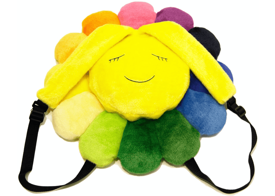 Takashi Murakami Flower Plush Rucksack Backpack Rainbow