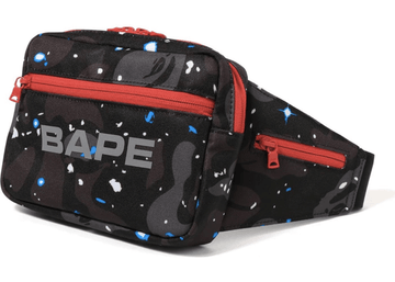 BAPE Space Camo Waist Bag Black
