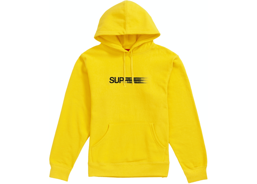 Supreme Motion Logo Hooded Sweatshirt (SS20) Lemon (WORN) – RIF NYC