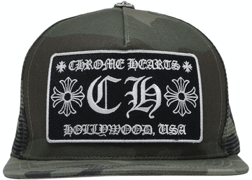 Chrome Hearts CH Hollywood Trucker Hat Camo KIDS SIZE