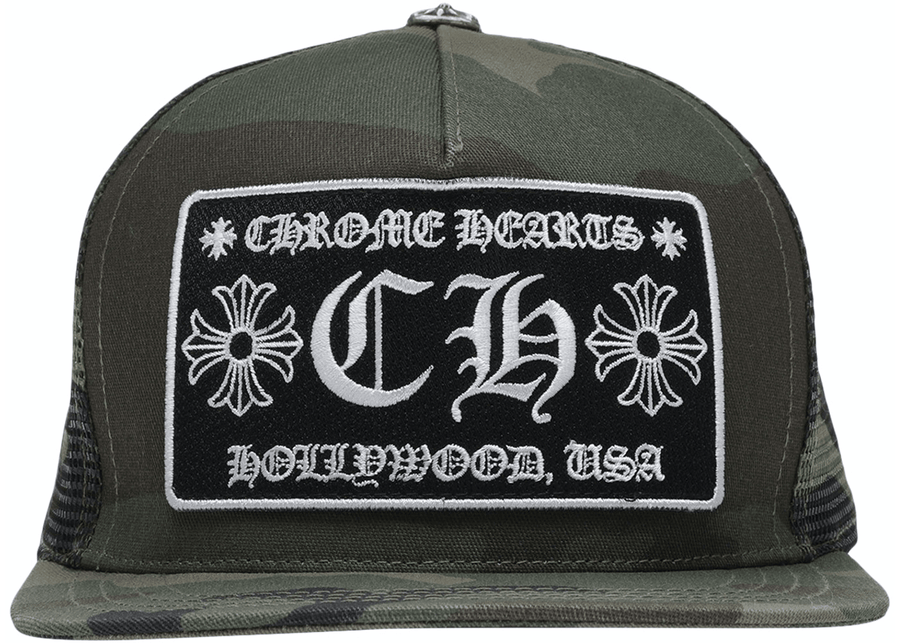 Chrome Hearts CH Hollywood Trucker Hat Camo KIDS SIZE