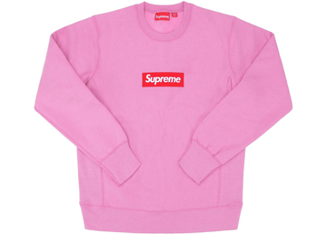 Supreme Box Logo Crewneck (FW15) Heather Pink (WORN)
