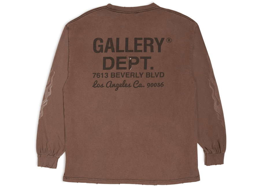 Gallery Dept. Dept. Flames L/S T-shirt Brown