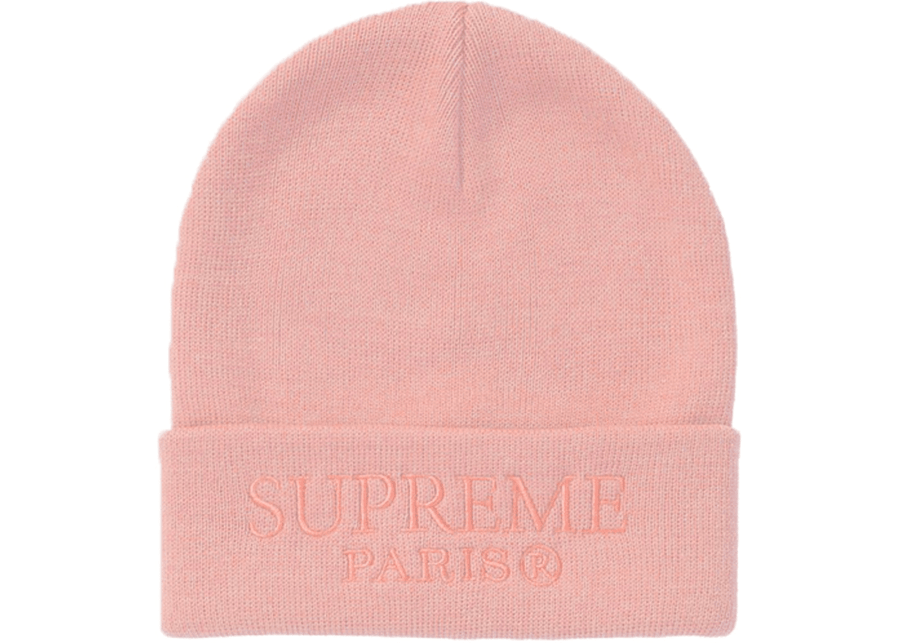Supreme Tonal Logo Beanie Light Pink