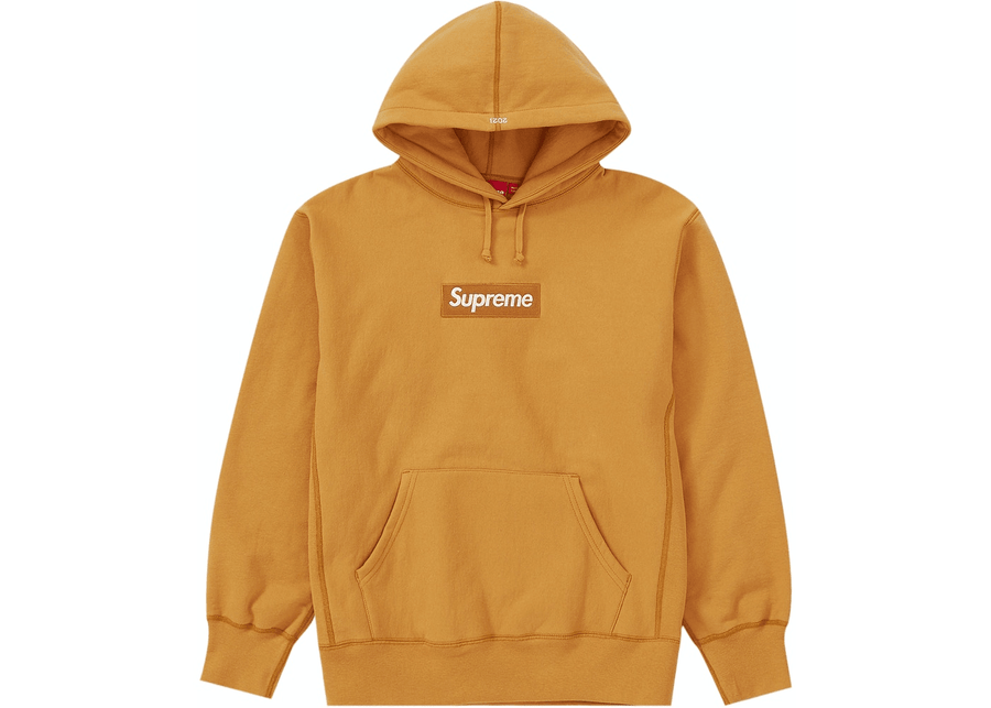 Supreme Box Logo Hooded Sweatshirt (FW21) Light Mustard