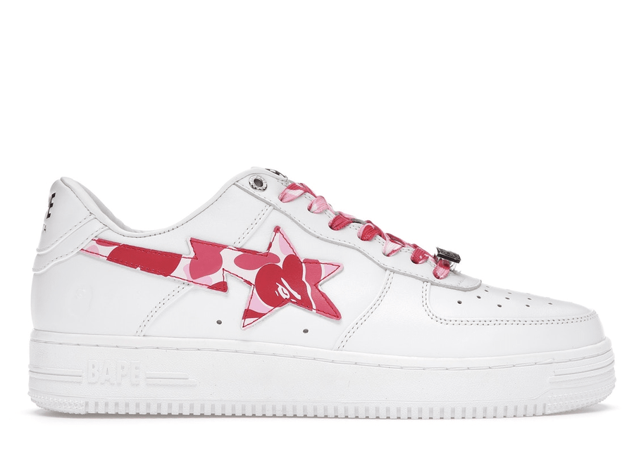 A Bathing Ape Bape Sta Low White ABC Camo Pink