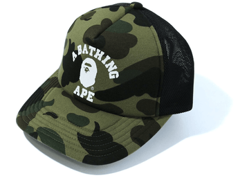 BAPE 1st Camo College Mesh Cap Green