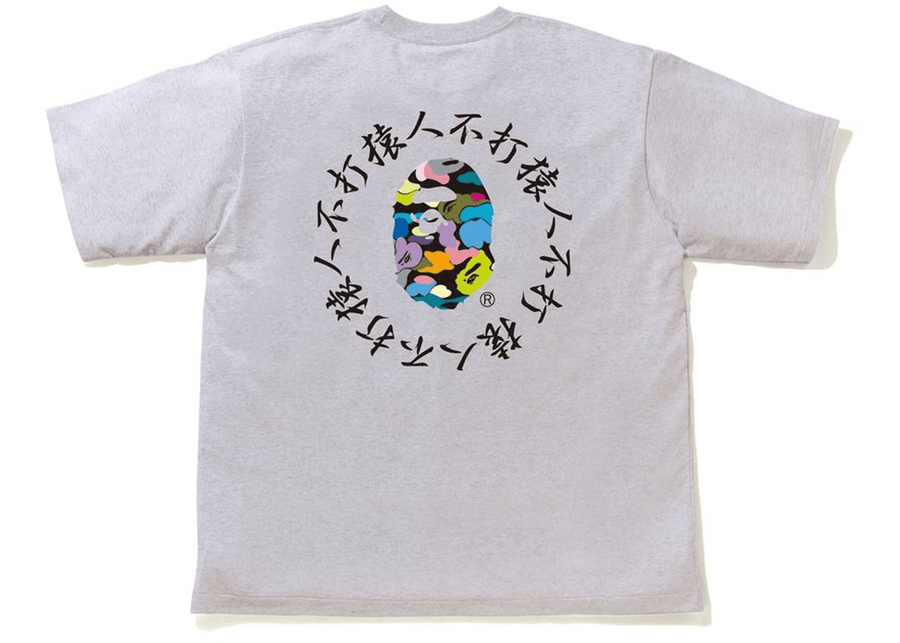 BAPE Multi Camo Kanji Relaxed Tee Gray