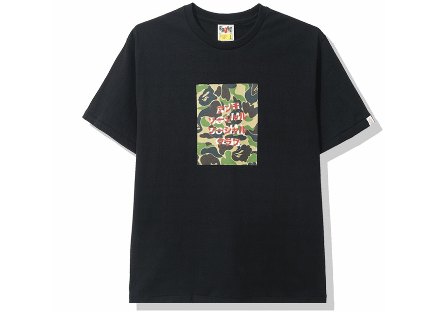 BAPE x Anti Social Social Club ABC Camo Box Tee Black/Green