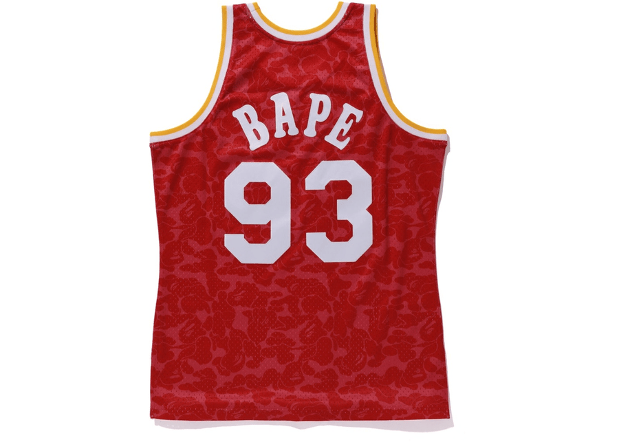 Bape x Mitchell & Ness Miami Heat Jersey Red