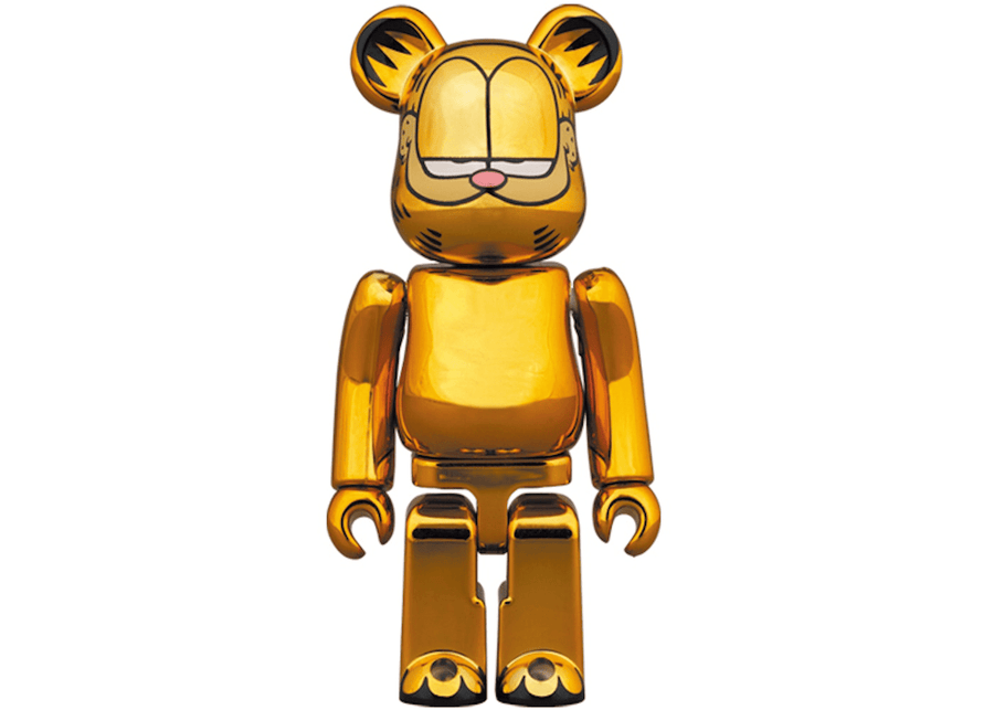 Bearbrick Garfield 100% & 400% Set Gold Chrome Ver.