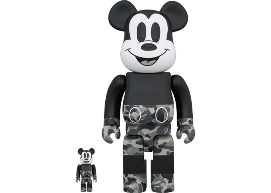Bearbrick x Bape Mickey Mouse Monotone 100% & 400%