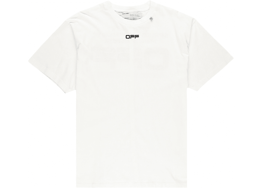 Off-White Oversized Fit Wavy Line T-shirt White