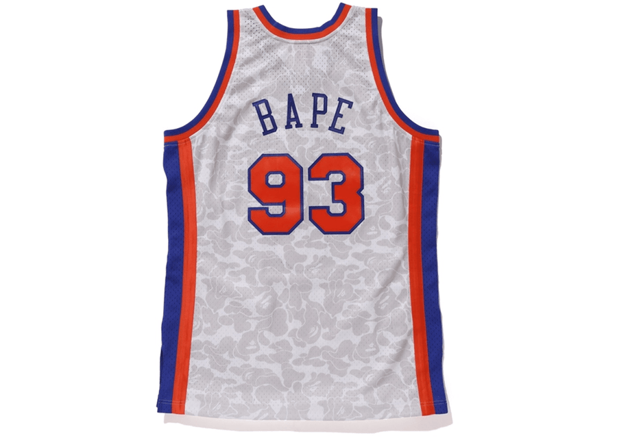 BAPE x Mitchell & Ness Knicks ABC Basketball Swingman Jersey White – RIF NYC
