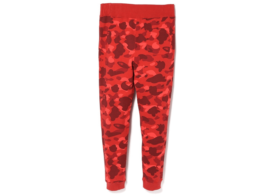 BAPE Color Camo Tiger Slim Sweat Pants Red