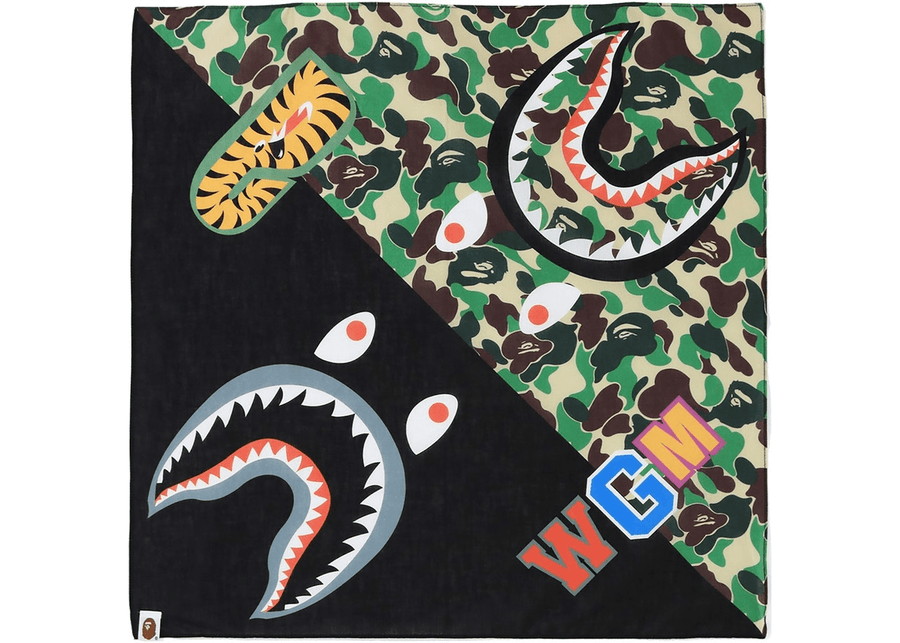 BAPE ABC Shark Bandana Green