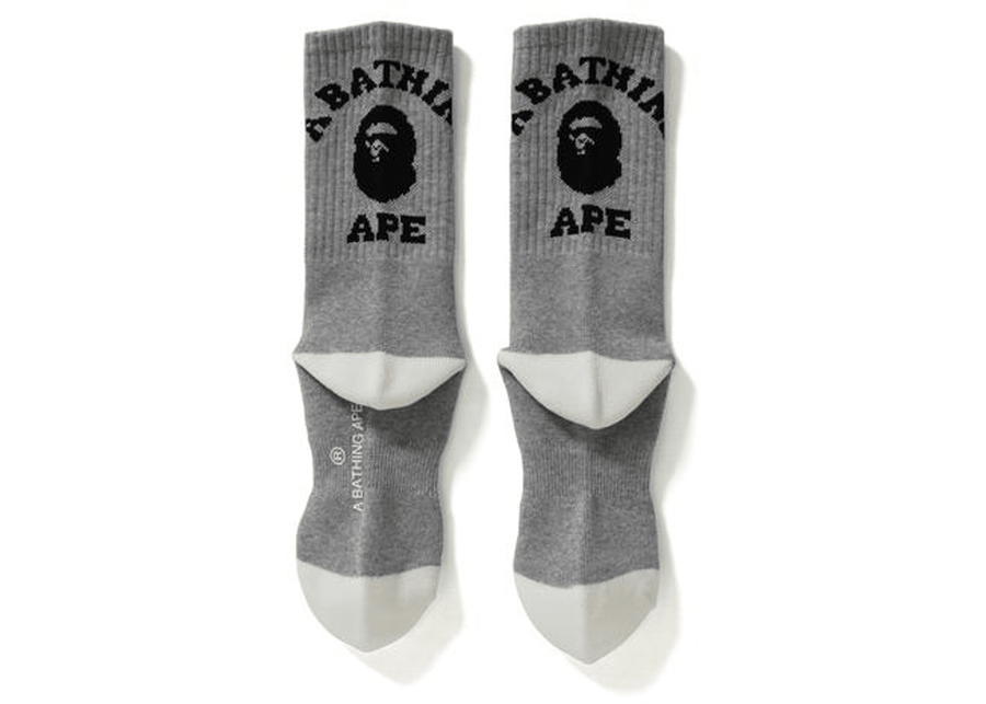 BAPE College Socks Socks Gray