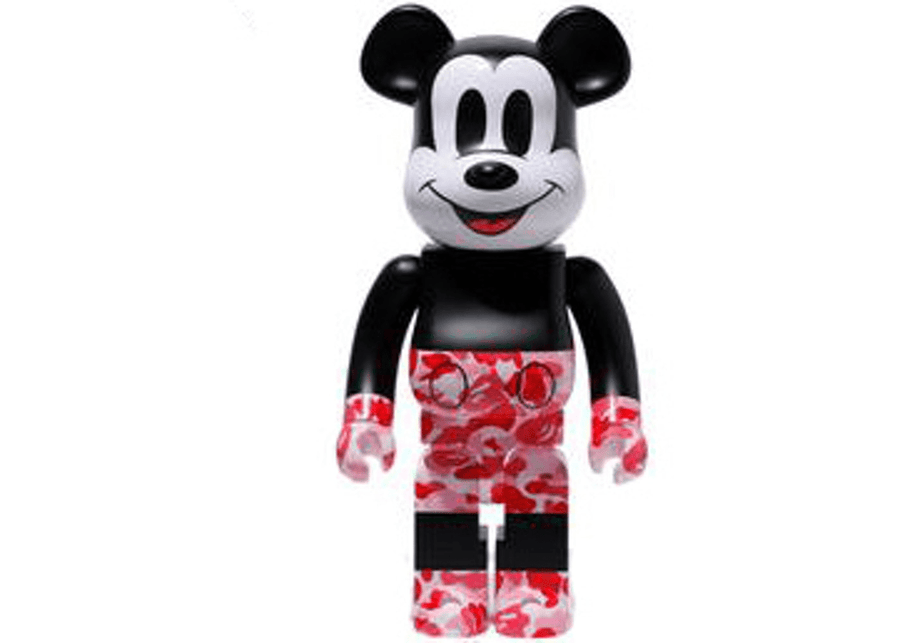 Bearbrick BAPE Mickey Mouse 1000% Black/Pink Camo