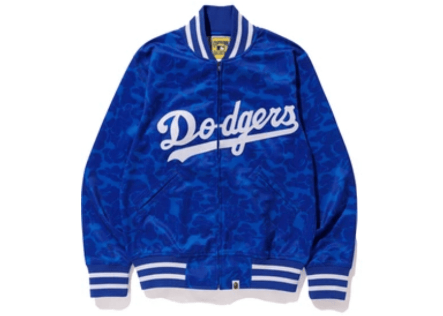 BAPE x Mitchell & Ness Dodgers Jacket Blue