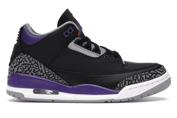 Jordan 3 Retro Black Court Purple (WORN)