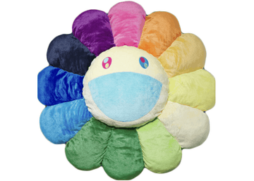 Takashi Murakami KK Flower Plush 60CM Rainbow/White