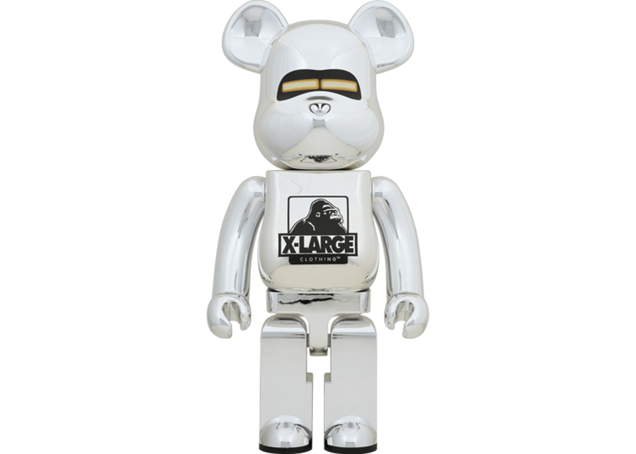 Bearbrick x XLarge x Hajime Sorayama 1000% Silver (SIGNED)