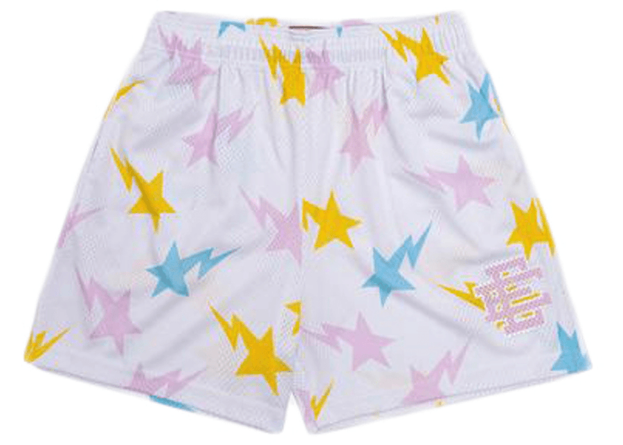 Eric Emanuel x BAPE EE Basic Shorts White/Yellow/Blue/Pink